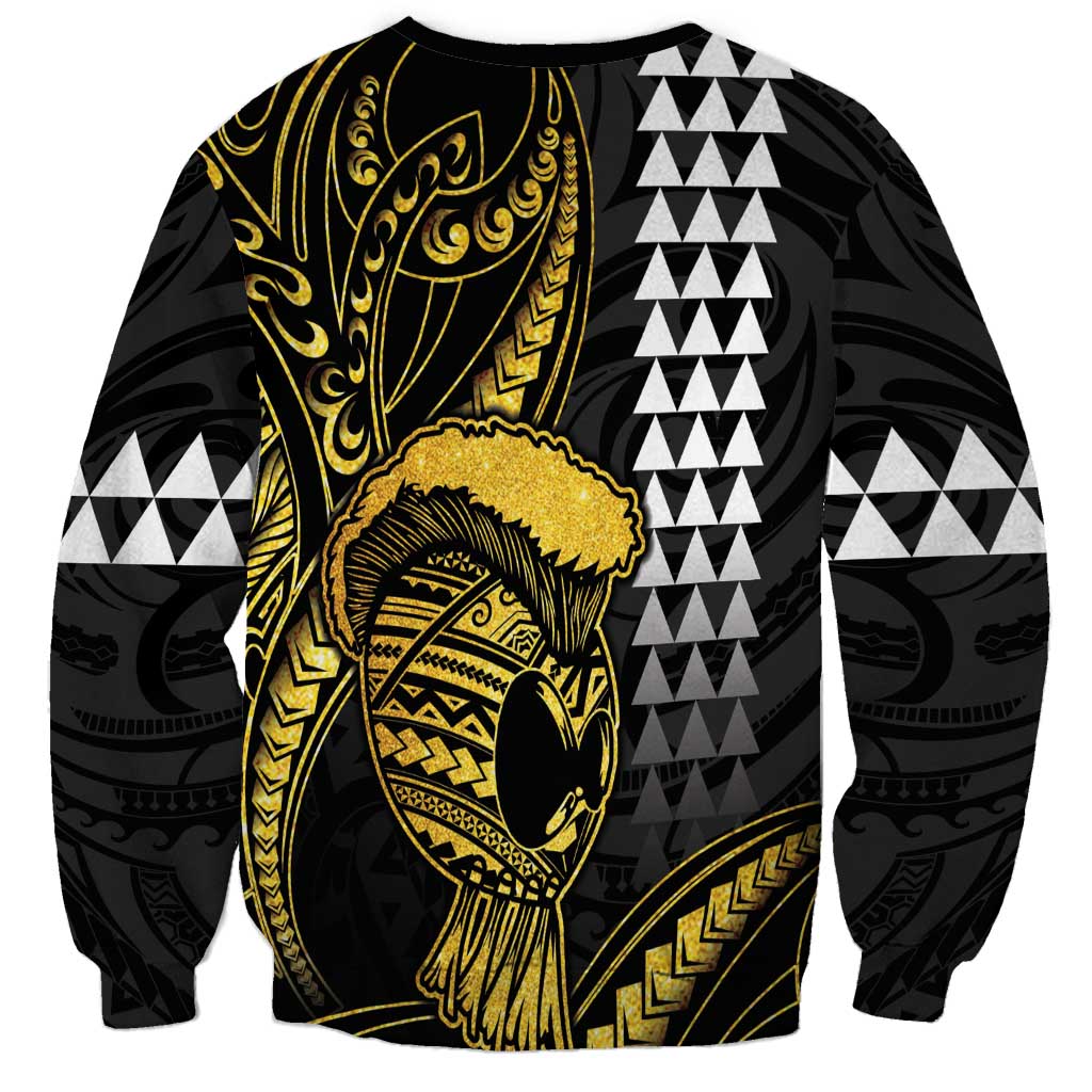 Hawaii Ikaika Warrior Helmet Sweatshirt Gold Style LT05 - Polynesian Pride