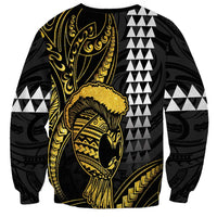 Hawaii Ikaika Warrior Helmet Sweatshirt Gold Style LT05 - Polynesian Pride