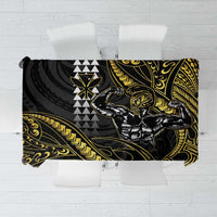 Hawaii Ikaika Warrior Helmet Tablecloth Gold Style LT05 Gold - Polynesian Pride
