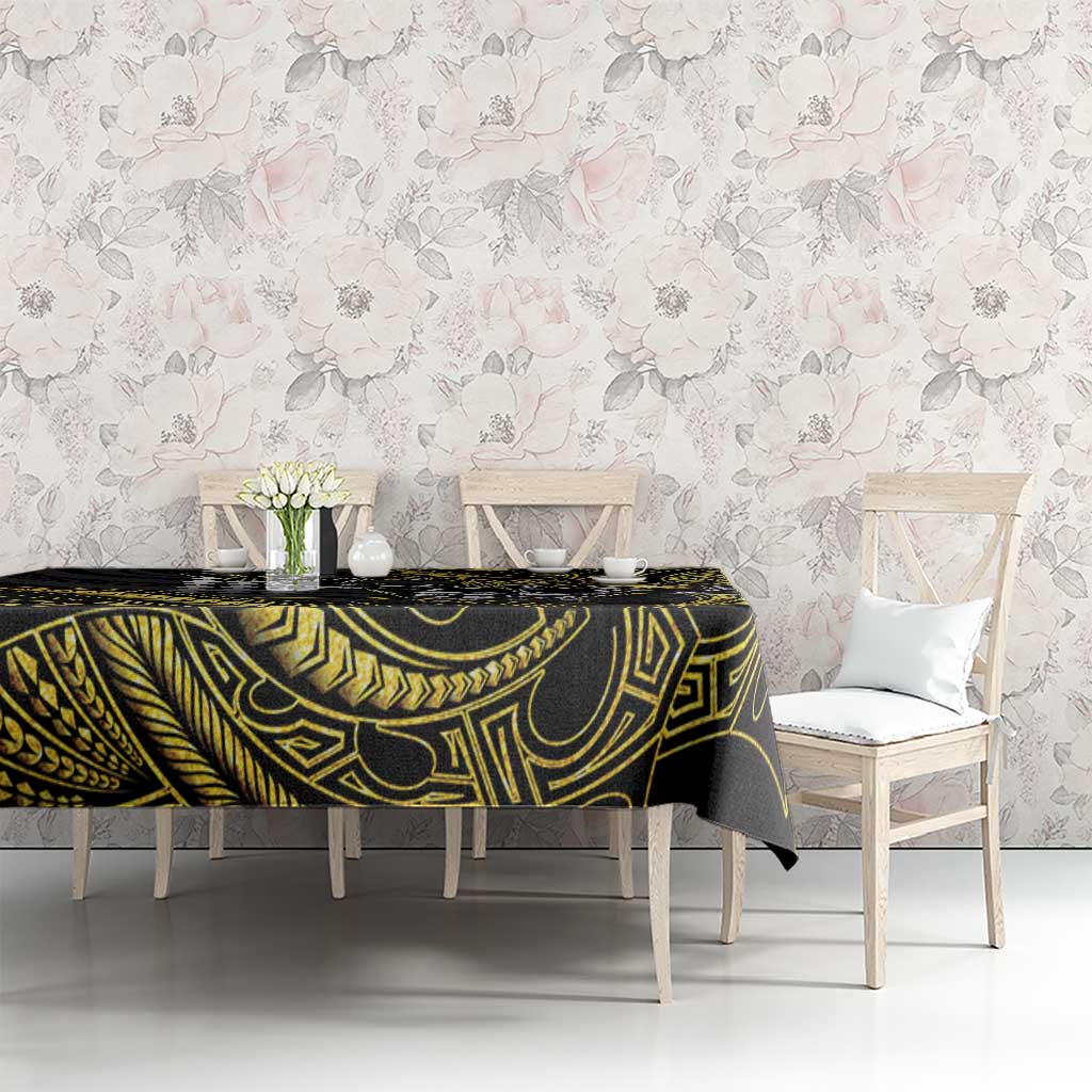 Hawaii Ikaika Warrior Helmet Tablecloth Gold Style LT05 - Polynesian Pride