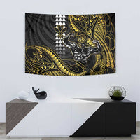 Hawaii Ikaika Warrior Helmet Tapestry Gold Style LT05 - Polynesian Pride