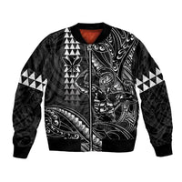 Hawaii Ikaika Warrior Helmet Bomber Jacket Black Tribal Tattoo LT05 Unisex Black - Polynesian Pride