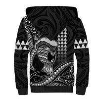 Hawaii Ikaika Warrior Helmet Sherpa Hoodie Black Tribal Tattoo