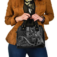 Hawaii Ikaika Warrior Helmet Shoulder Handbag Black Tribal Tattoo LT05 - Polynesian Pride