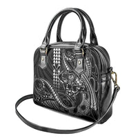 Hawaii Ikaika Warrior Helmet Shoulder Handbag Black Tribal Tattoo LT05 - Polynesian Pride