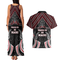 Aotearoa Couples Matching Tank Maxi Dress and Hawaiian Shirt Proud To Be Maori LT05 - Polynesian Pride