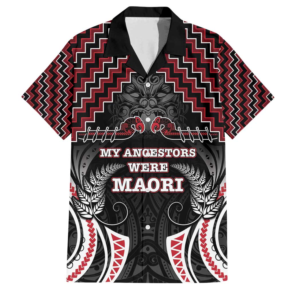 Aotearoa Family Matching Off Shoulder Maxi Dress and Hawaiian Shirt Proud To Be Maori LT05 Dad's Shirt - Short Sleeve Red - Polynesian Pride