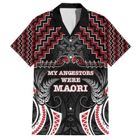 Aotearoa Family Matching Off Shoulder Maxi Dress and Hawaiian Shirt Proud To Be Maori LT05 Dad's Shirt - Short Sleeve Red - Polynesian Pride
