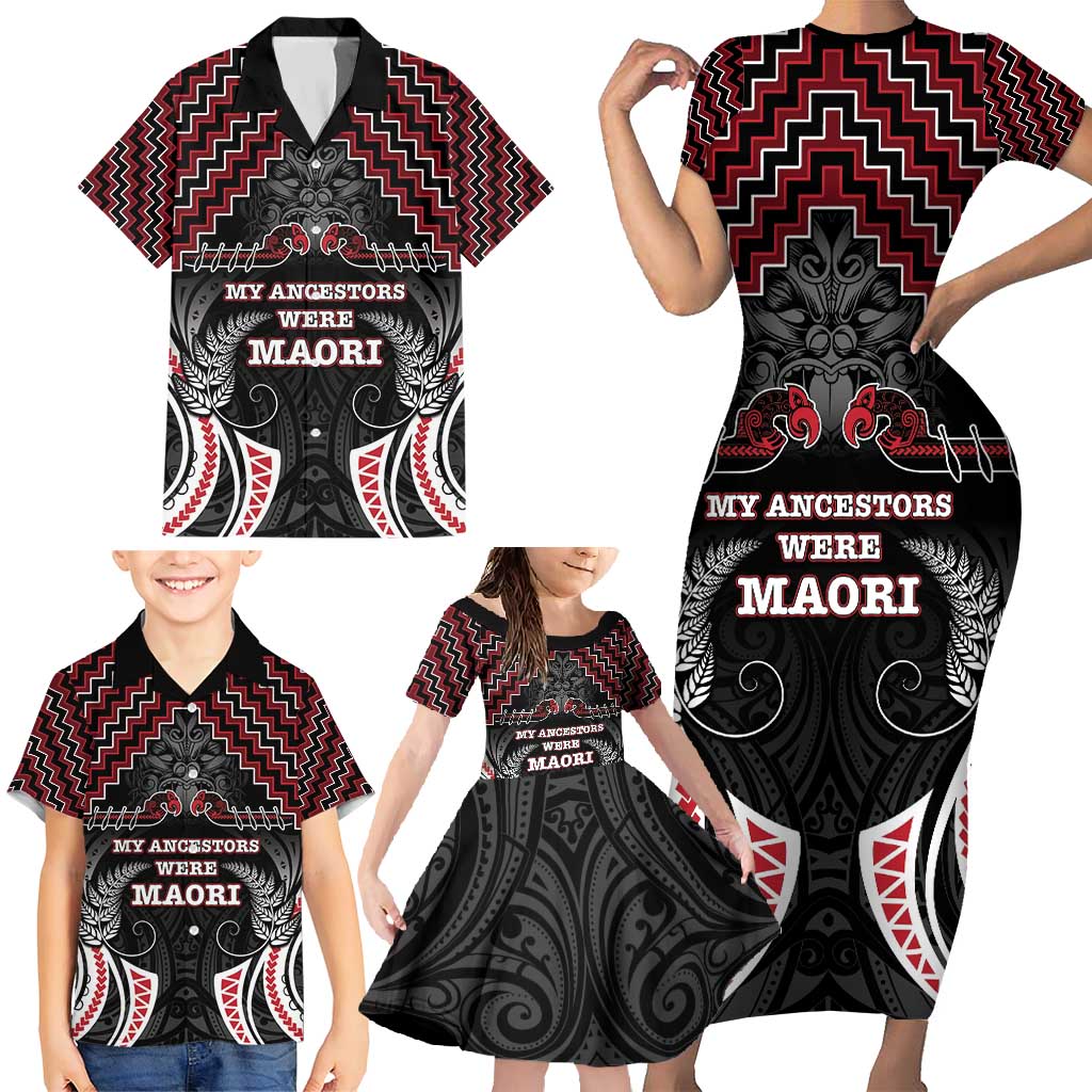 Aotearoa Family Matching Short Sleeve Bodycon Dress and Hawaiian Shirt Proud To Be Maori LT05 - Polynesian Pride