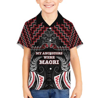 Aotearoa Family Matching Short Sleeve Bodycon Dress and Hawaiian Shirt Proud To Be Maori LT05 Son's Shirt Red - Polynesian Pride
