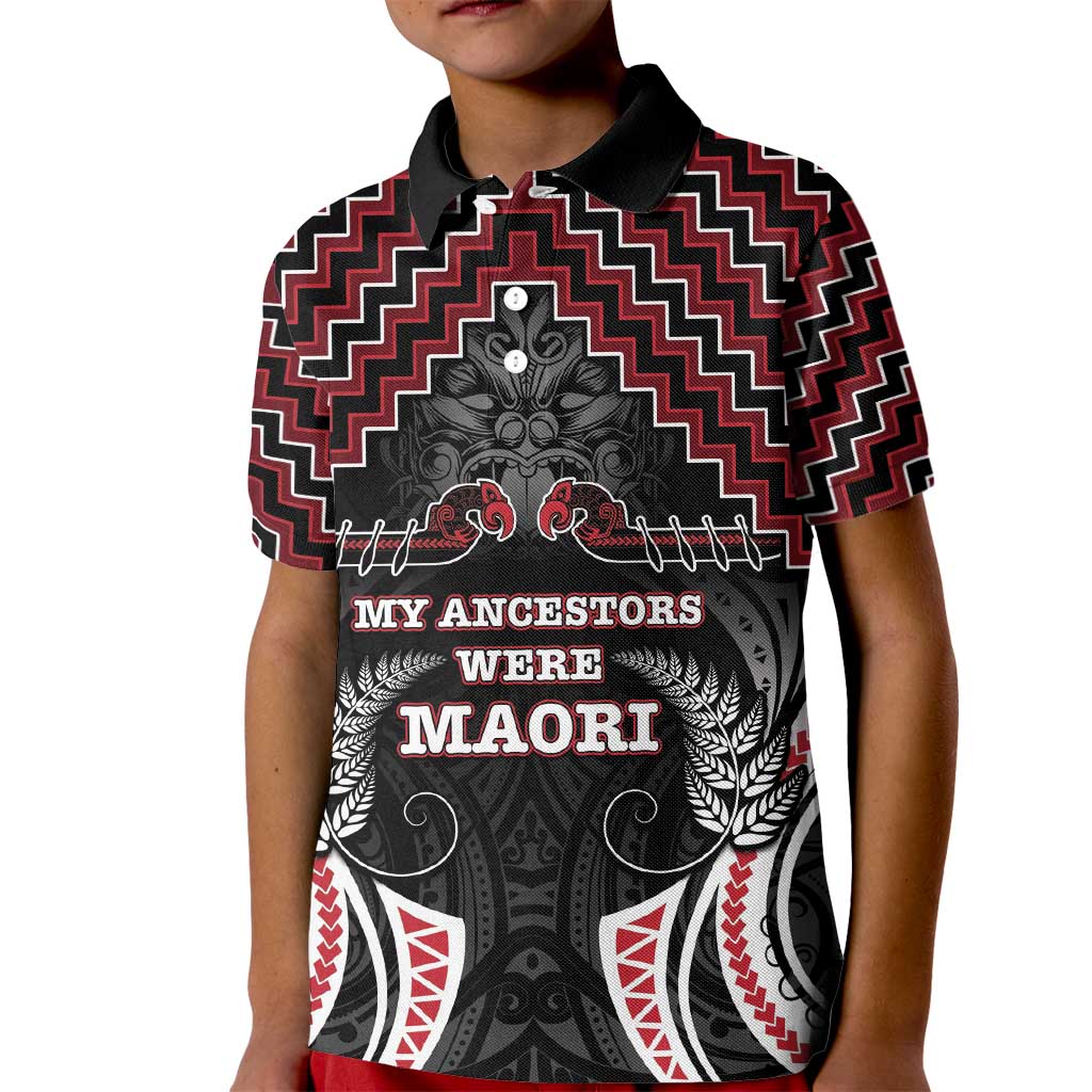 Aotearoa Kid Polo Shirt Proud To Be Maori LT05 Kid Red - Polynesian Pride
