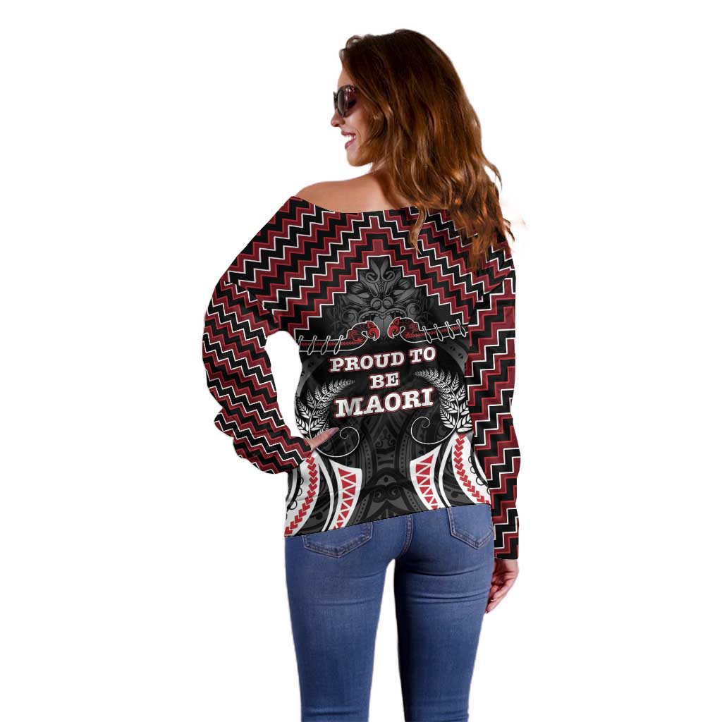 Aotearoa Off Shoulder Sweater Proud To Be Maori