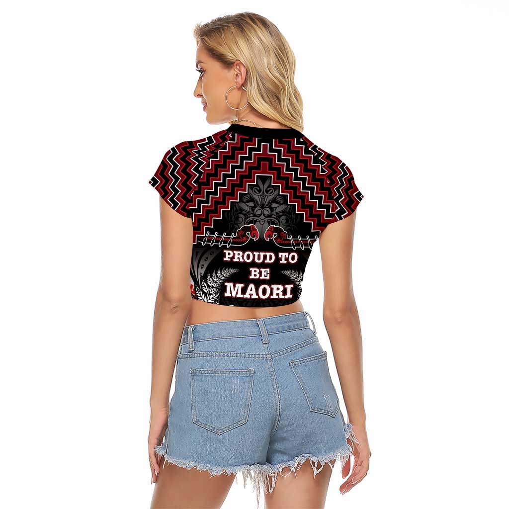 Aotearoa Raglan Cropped T Shirt Proud To Be Maori LT05 - Polynesian Pride
