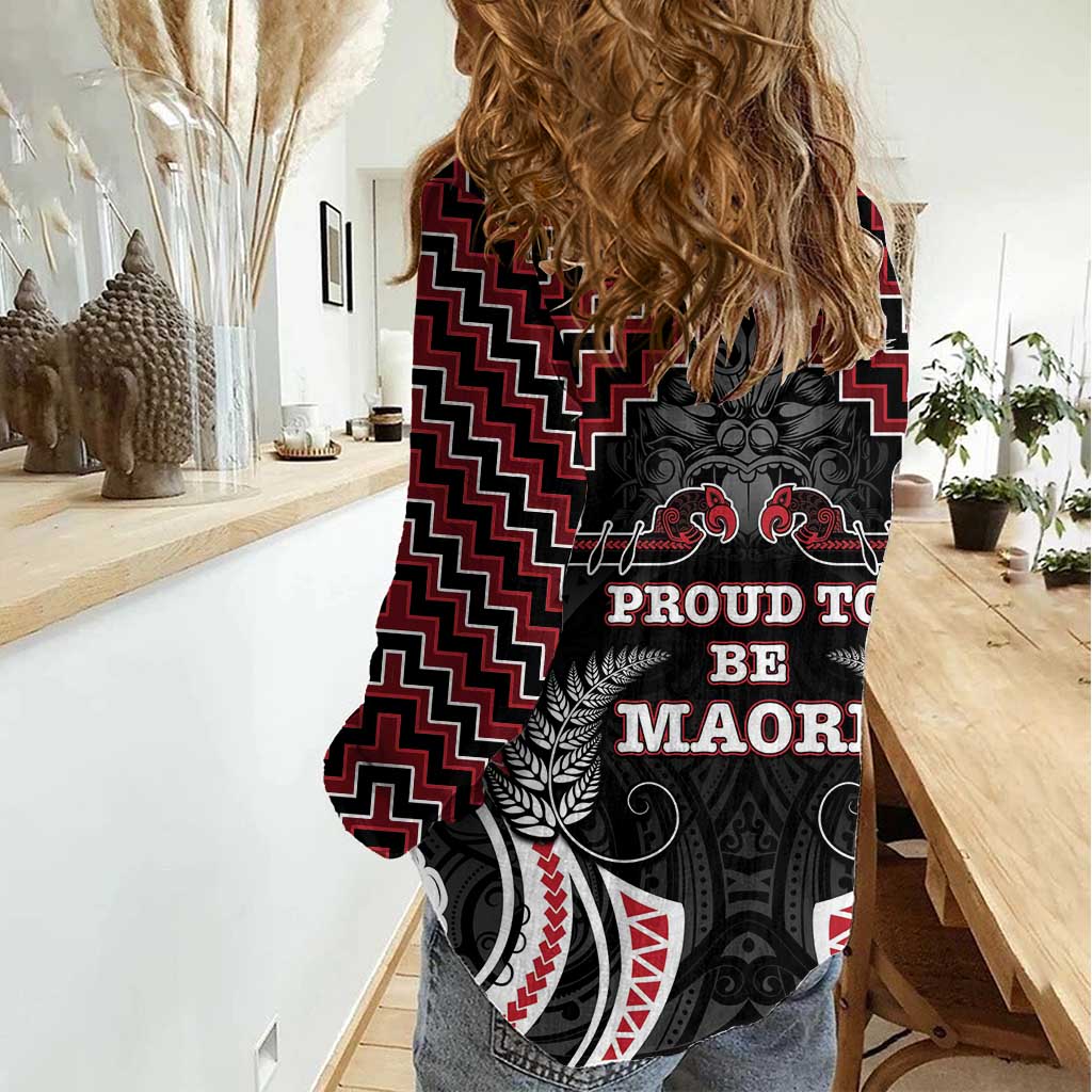 Aotearoa Women Casual Shirt Proud To Be Maori LT05 - Polynesian Pride