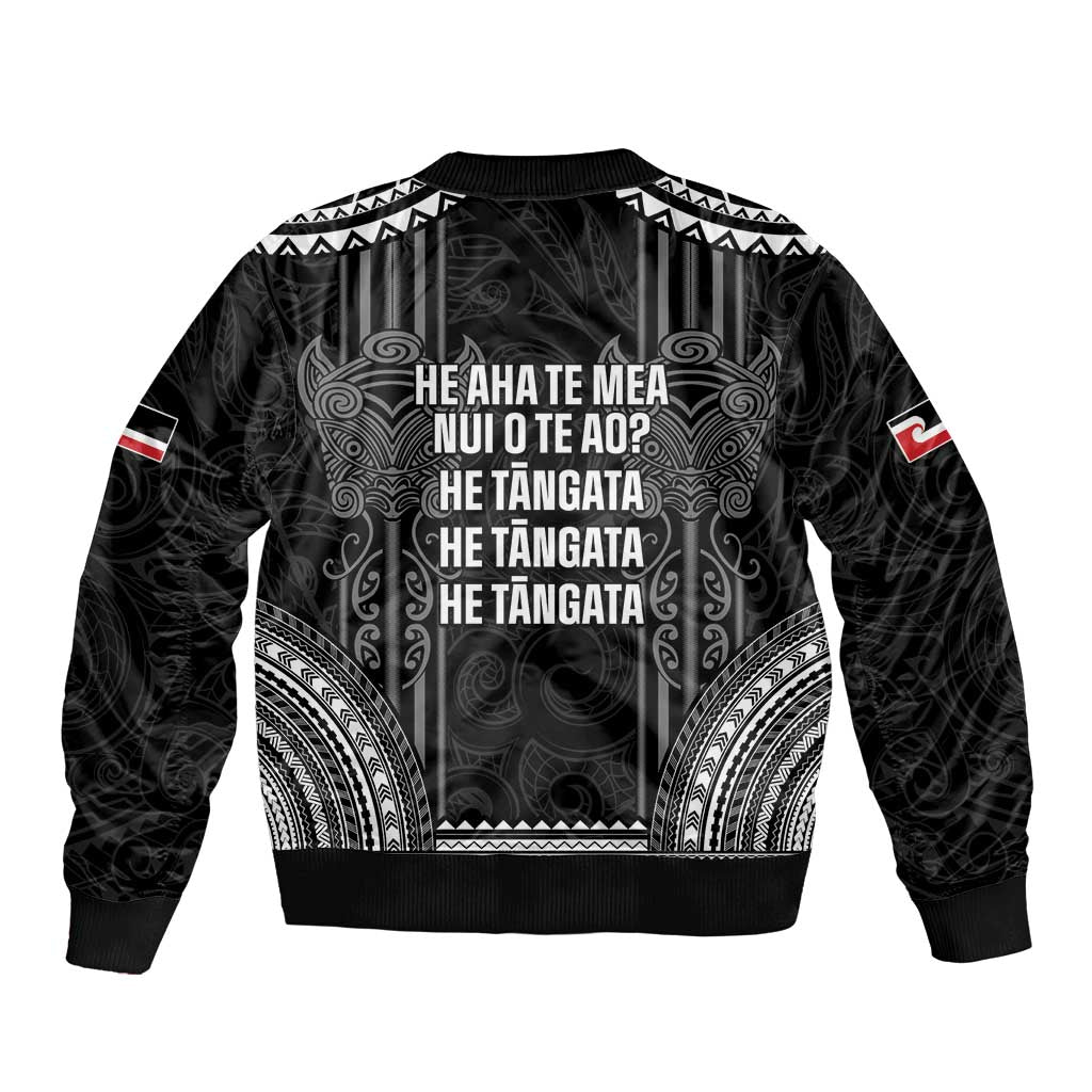Aotearoa Toitu Te Tiriti Bomber Jacket No Kiwi Without Iwi