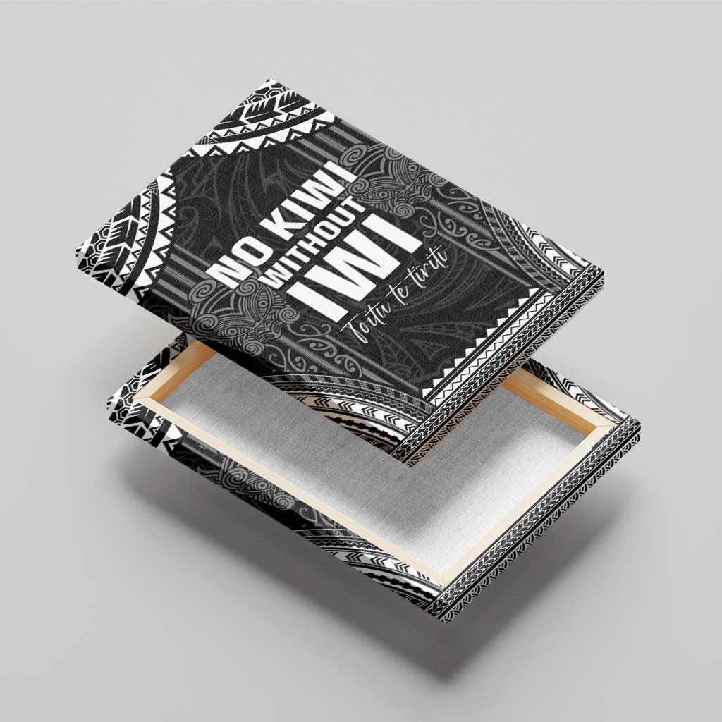 Aotearoa Toitu Te Tiriti Canvas Wall Art No Kiwi Without Iwi