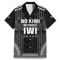 Aotearoa Toitu Te Tiriti Family Matching Mermaid Dress and Hawaiian Shirt No Kiwi Without Iwi LT05 Dad's Shirt - Short Sleeve Black - Polynesian Pride