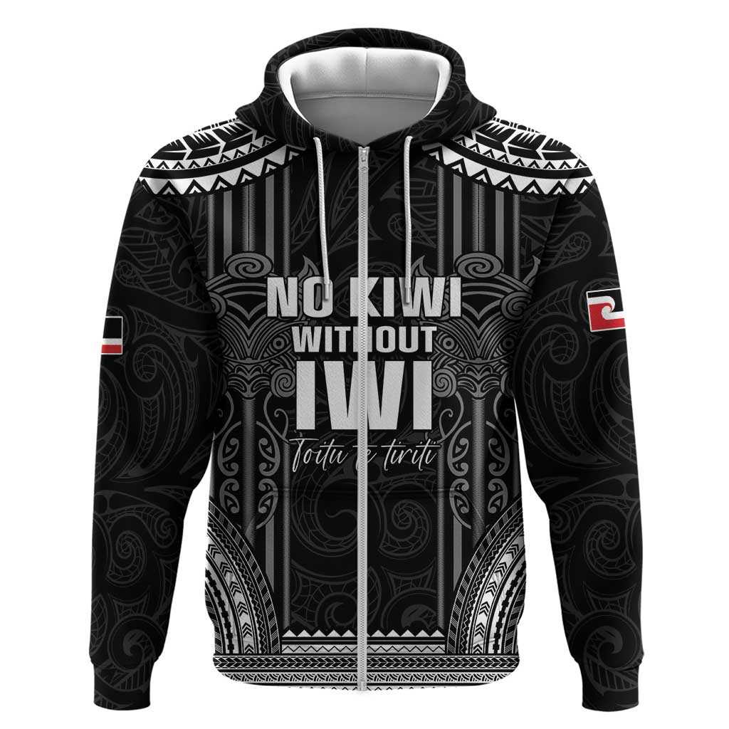 Aotearoa Toitu Te Tiriti Hoodie No Kiwi Without Iwi