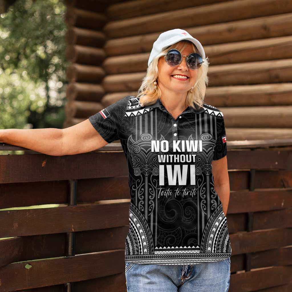 Aotearoa Toitu Te Tiriti Women Polo Shirt No Kiwi Without Iwi