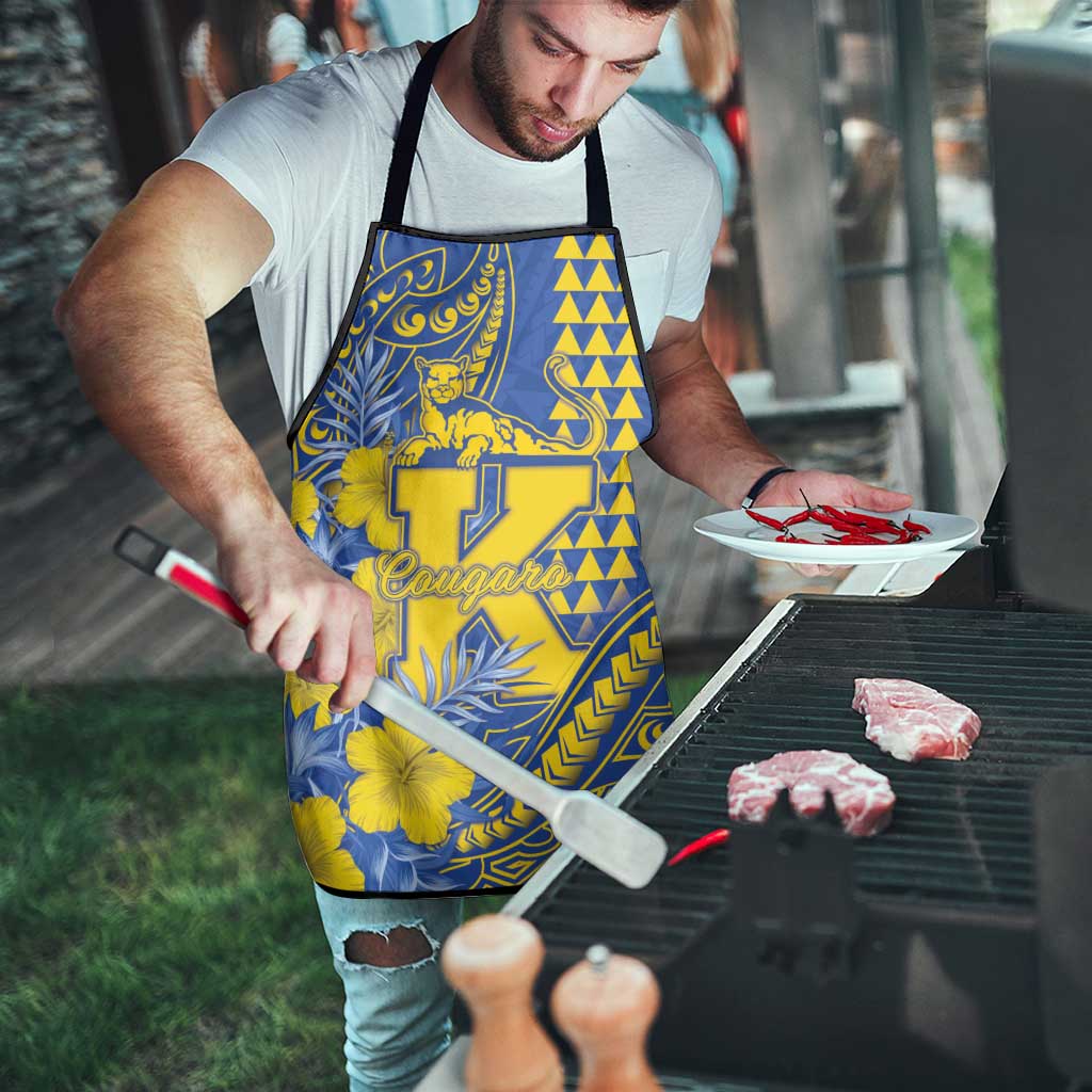 Hawaii Kaiser High School Apron Tribal Tattoo With Hibiscus Flowers