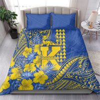 Hawaii Kaiser High School Bedding Set Tribal Tattoo With Hibiscus Flowers LT05 - Polynesian Pride