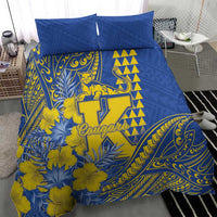 Hawaii Kaiser High School Bedding Set Tribal Tattoo With Hibiscus Flowers LT05 - Polynesian Pride