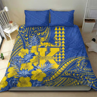 Hawaii Kaiser High School Bedding Set Tribal Tattoo With Hibiscus Flowers LT05 - Polynesian Pride