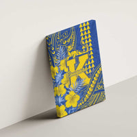 Hawaii Kaiser High School Canvas Wall Art Tribal Tattoo With Hibiscus Flowers