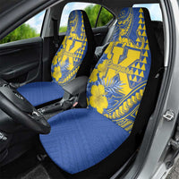 Hawaii Kaiser High School Car Seat Cover Tribal Tattoo With Hibiscus Flowers LT05 - Polynesian Pride