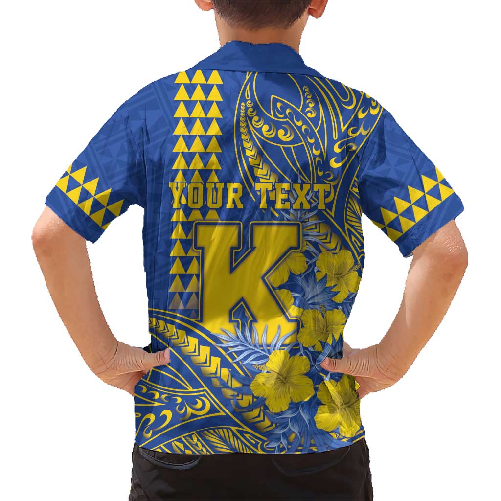 Personalised Hawaii Kaiser High School Family Matching Puletasi and Hawaiian Shirt Tribal Tattoo With Hibiscus Flowers LT05 - Polynesian Pride