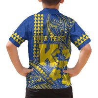 Personalised Hawaii Kaiser High School Family Matching Puletasi and Hawaiian Shirt Tribal Tattoo With Hibiscus Flowers LT05 - Polynesian Pride
