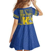 Personalised Hawaii Kaiser High School Family Matching Short Sleeve Bodycon Dress and Hawaiian Shirt Tribal Tattoo With Hibiscus Flowers LT05 - Polynesian Pride