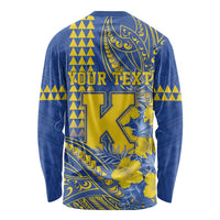 Personalised Hawaii Kaiser High School Long Sleeve Shirt Tribal Tattoo With Hibiscus Flowers LT05 - Polynesian Pride