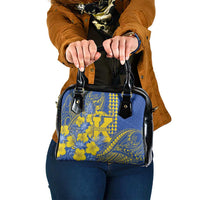 Hawaii Kaiser High School Shoulder Handbag Tribal Tattoo With Hibiscus Flowers