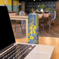 Personalised Hawaii Kaiser High School Skinny Tumbler Tribal Tattoo With Hibiscus Flowers LT05 - Polynesian Pride