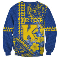 Personalised Hawaii Kaiser High School Sweatshirt Tribal Tattoo With Hibiscus Flowers
