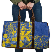 Hawaii Kaiser High School Travel Bag Tribal Tattoo With Hibiscus Flowers
