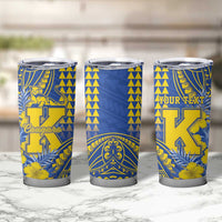 Personalised Hawaii Kaiser High School Tumbler Cup Tribal Tattoo With Hibiscus Flowers LT05 - Polynesian Pride