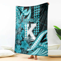 Hawaii Kapolei High School Blanket Tribal Tattoo With Hibiscus Flowers LT05 - Polynesian Pride