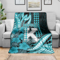 Hawaii Kapolei High School Blanket Tribal Tattoo With Hibiscus Flowers LT05 - Polynesian Pride