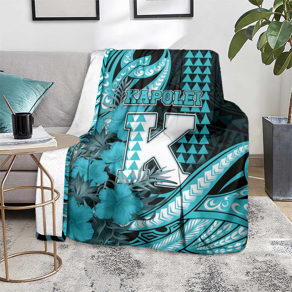 Hawaii Kapolei High School Blanket Tribal Tattoo With Hibiscus Flowers LT05 - Polynesian Pride