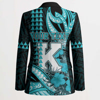 Personalised Hawaii Kapolei High School Blazer Tribal Tattoo With Hibiscus Flowers