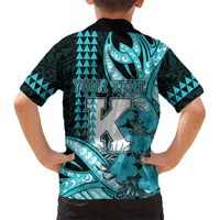 Personalised Hawaii Kapolei High School Kid Hawaiian Shirt Tribal Tattoo With Hibiscus Flowers LT05 - Polynesian Pride