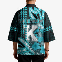 Personalised Hawaii Kapolei High School Kimono Tribal Tattoo With Hibiscus Flowers