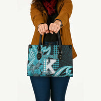 Hawaii Kapolei High School Leather Bag Tribal Tattoo With Hibiscus Flowers LT05 - Polynesian Pride