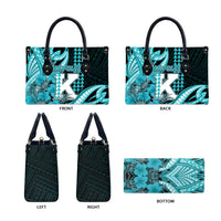 Hawaii Kapolei High School Leather Bag Tribal Tattoo With Hibiscus Flowers LT05 - Polynesian Pride