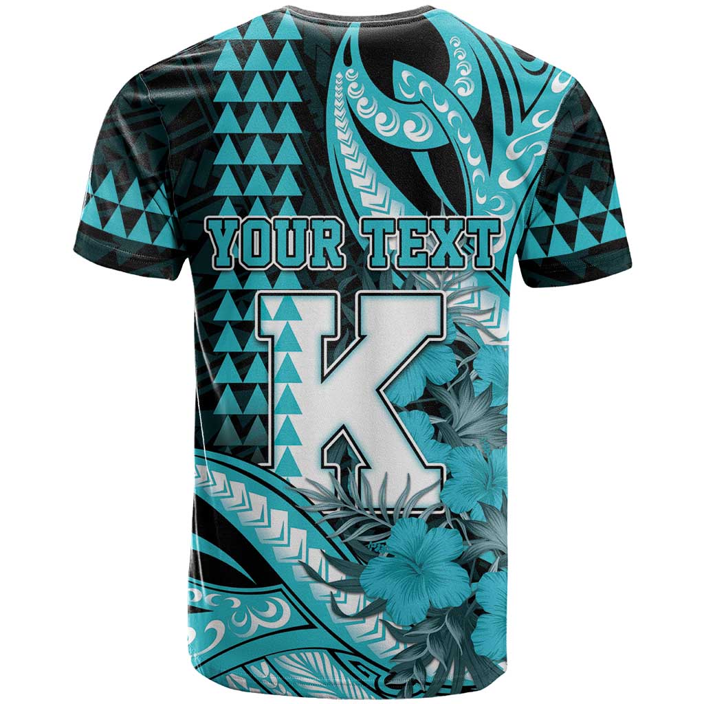 Personalised Hawaii Kapolei High School T Shirt Tribal Tattoo With Hibiscus Flowers LT05 - Polynesian Pride