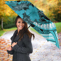 Hawaii Kapolei High School Umbrella Tribal Tattoo With Hibiscus Flowers