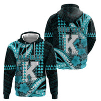 Personalised Hawaii Kapolei High School Zip Hoodie Tribal Tattoo With Hibiscus Flowers LT05 - Polynesian Pride