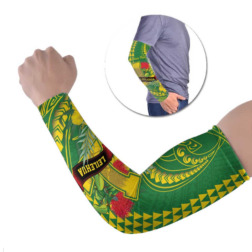 Personalised Hawaii Leilehua High School Arm Sleeves Tribal Tattoo With Hibiscus Flowers